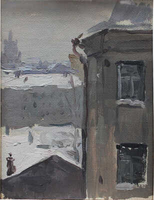 Успенский Борис Александрович. Эскиз к картине «Москва зимой»